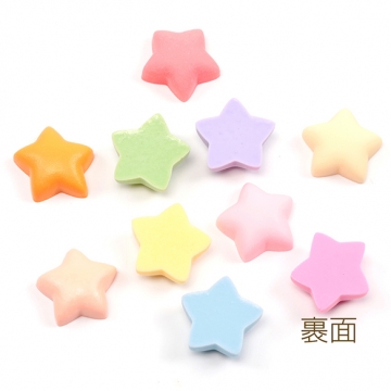 樹脂貼付けパーツ 星型貼付けパーツ 星 ホシカボション スター 他用途デコパーツ ランダム発送 約18mm (10ヶ)