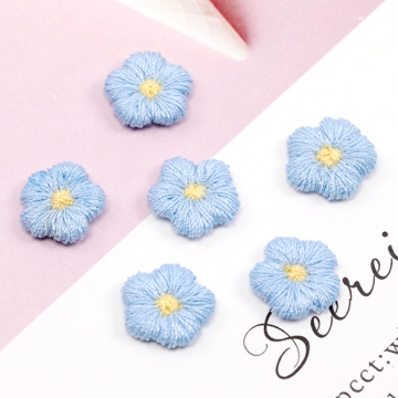刺繍ワッペン 花モチーフ アップリケ 刺繍パーツ テープキーホルダー装飾 衣服 帽子 靴 バッグ飾り付け (20枚入り)