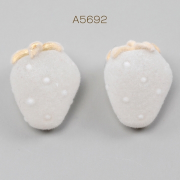 いちごチャーム フロッキー調 苺 イチゴチャーム ストロベリーチャーム 約14×18mm (2ヶ)