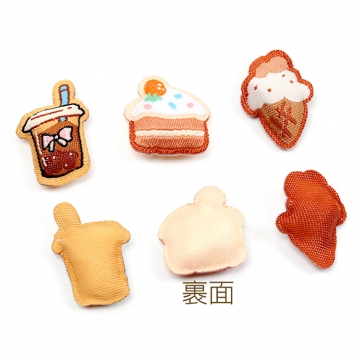 ワッペン DIY服  髪飾り 衣類 帽子 かばん 飾り 縫い付け 補修パッチ 全3種（6ヶ）