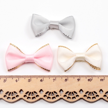 ミニリボンパーツ リボンモチーフ DIY 髪飾り 服飾り 約25×38mm（ランダム20ヶ）