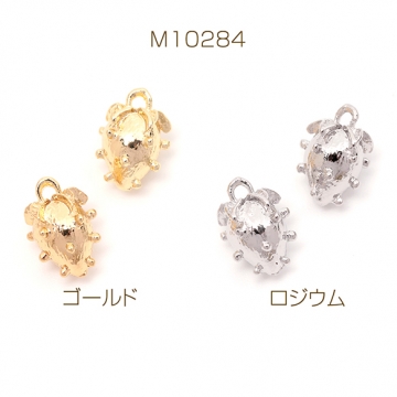 メタルチャーム いちご 苺 合金製 約8×12mm（6ヶ）