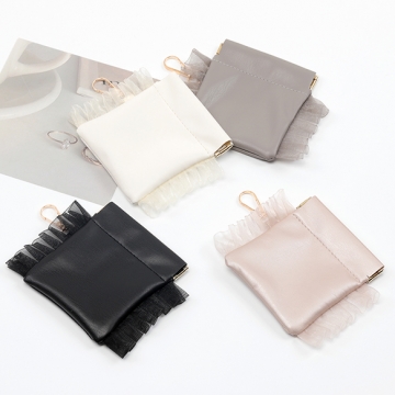 小物入れ ミニ財布 小銭入れ ウォレット PU シンプル 約8×9cm（1ヶ）