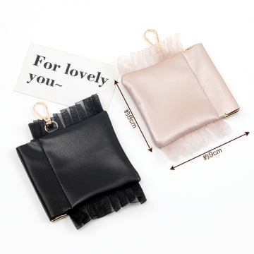 小物入れ ミニ財布 小銭入れ ウォレット PU シンプル 約8×9cm（1ヶ）