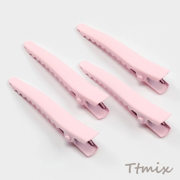 ヘアクリップ ピンク 鉄製 約0.7×4.5cm（20ヶ）