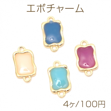 エポチャーム 幾何学 2カン付き 合金製 約9×16mm（4ヶ）