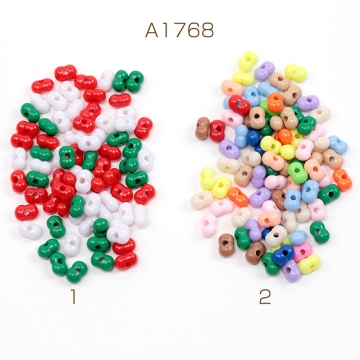 アクリルビーズ ピーナッツビーズ ミックスカラー 約5×8mm（50ヶ）