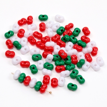 アクリルビーズ ピーナッツビーズ ミックスカラー 約5×8mm（50ヶ）