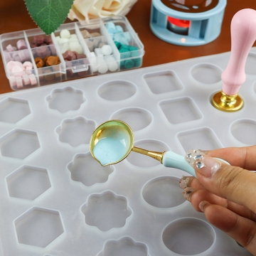 シリコンモールド シーリングスタンプ UVレジン型 樹脂粘土型 ソフトモールド 約20.6×27.9×0.7cm(1ヶ)