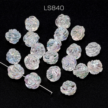 アクリルビーズ  ABカラー ローズ バラ 薔薇 フラワー 約12mm（20ヶ）