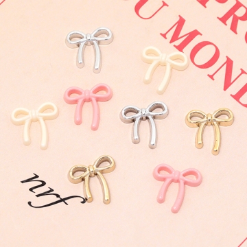 アクリル貼付けパーツ リボン かわいい 約14×14mm（20ヶ）
