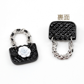 エポチャーム バッグ ミニバッグ チャー ハンドバッグ 合金製 約17×24mm（2ヶ）