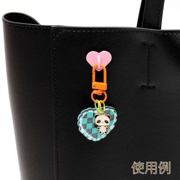 ハートキーリングハンガー 貼り付けパーツ ハート 合金製 約17×20mm（4ヶ）