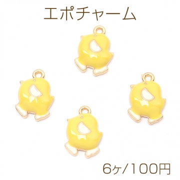 エポチャーム お花 フラワー 合金製 約11×16mm (6ヶ)