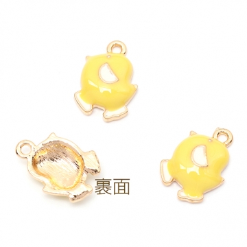 エポチャーム お花 フラワー 合金製 約11×16mm (6ヶ)