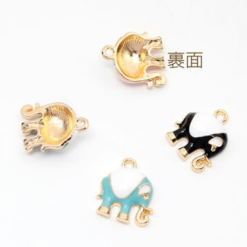 エポチャーム ぞう 象 動物 かわいい 合金製 約15×17mm(4ヶ)