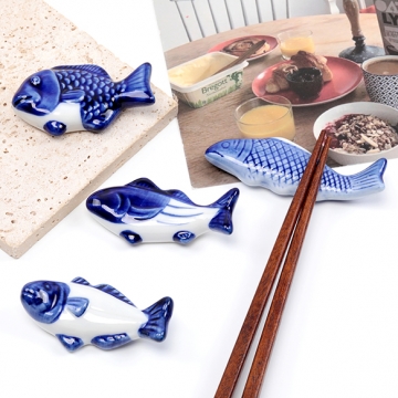 箸置き 陶器 セラミック 魚 ダックスフント 箸枕 箸台 （１ヶ）