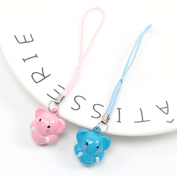 鈴根付 水琴鈴根付け 和風すずストラップ 和柄鈴根付 縁起の良い魔よけの鈴 ゾウさん (1個)