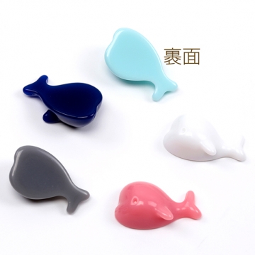 アクリル貼り付けパーツ 樹脂パーツ 鯨 クジラ ミニ 貼り付けパーツ 可愛い アクセサリー 約24×34mm（4ヶ）
