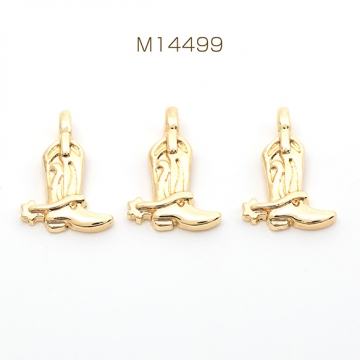 メタルチャーム ブーツモチーフ 靴 チャーム 履物チャーム  ファッションチャーム  1カン 約8×11mm (6ヶ)