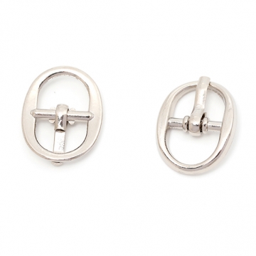 バックル金具 メタルバックルベルト留め具 バッグ ベルト交換 レザークラフト金具 約14×18mm  (4ヶ)