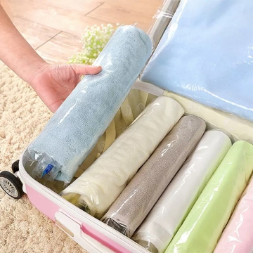 圧縮袋 旅行用収納袋 衣類収納 旅行圧縮袋 小物収納 （2枚）