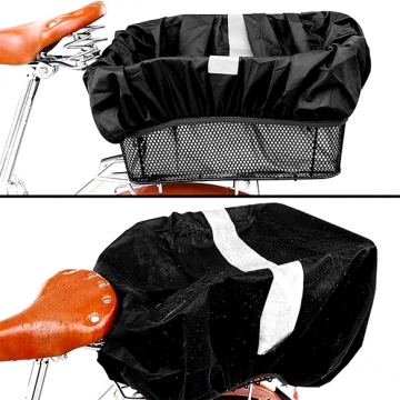 自転車リアバスケットカバー 反射自転車バスケットカバー 防水 約25×33×42cm（1個）