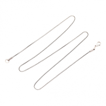 チェーンネックレス メタルチェーン ボックスチェーン 既製チェーン ステンレス製 全長50cm 幅約1.5mm（1本）