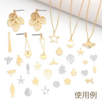 メタルプレートチャーム 銅製 OK ジェスチャー ハンド 手 メタルパーツ メタルチャーム 1カン付き 約9×16mm（6ヶ）