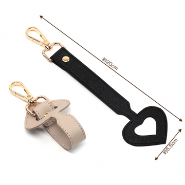 キーホルダー  合金製/PU製 ハート 携帯ストラップ バッグストラップ 旅行便利グッズ 約5.5×20cm（1ヶ）