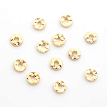 メタルパーツ ロンデル アクセサリーパーツ フラットラウンド 銅製 約4mm（10ヶ）