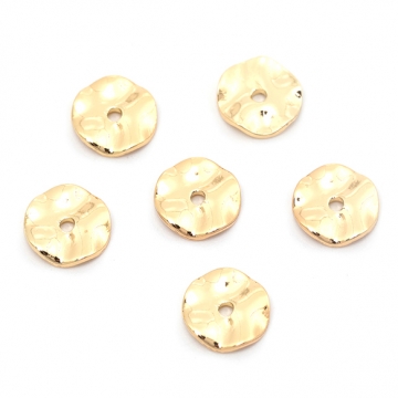 メタルパーツ ロンデル アクセサリーパーツ フラットラウンド 銅製 約8mm（10ヶ）