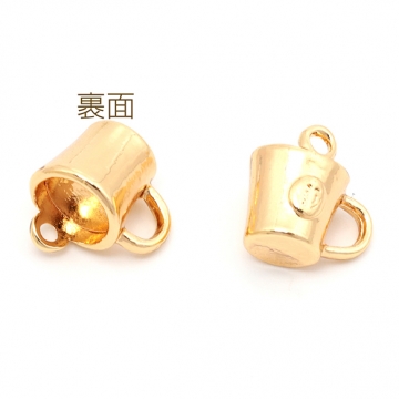 メタルチャーム 合金製 コーヒーカップ マグカップ アフタヌーンティー カフェ メタルパーツ 約9×11mm（6ヶ）
