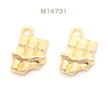 メタルチャーム 合金製 チョコレート スイーツ お菓子 メタルパーツ 約10×15mm（6ヶ）