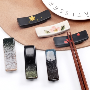 箸置き 陶器 和風 ブリッジ型 キッチン用品 食器 約2×6.8cm高1.5cm（1ヶ）