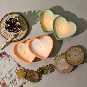 シリコンモールド レジンシリコンモールド ハート キャンドル 147×86×25mm（1ヶ）