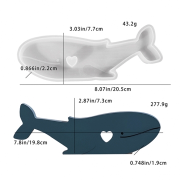 シリコンモールド レジンシリコンモールド 鯨 205×77×22mm（1ヶ）