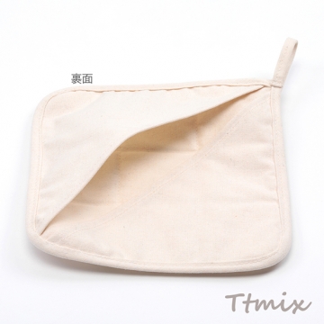 コースター 綿 イチゴ 苺 いちご模様 スクエア 四角 シンプル 厚手断熱パッド 約20×20cm（1ヶ）