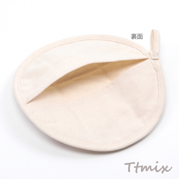 コースター 綿 イチゴ 苺 いちご模様 サークル 丸形 シンプル 厚手断熱パッド 約20cm（1ヶ）