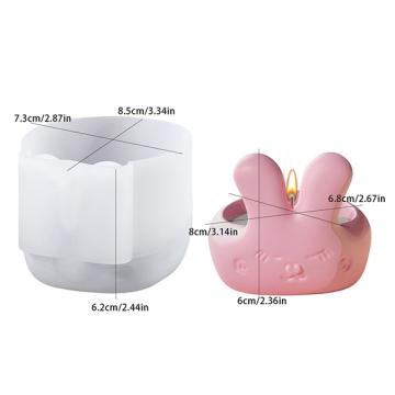 シリコンモールド レジンシリコンモールド うさぎ 燭台（1ヶ）