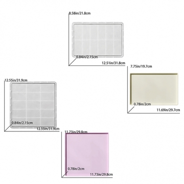 シリコンモールド レジンシリコンモールド 四角 ラウンド 矩形 皿（1ヶ）