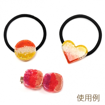 アクリル貼り付けパーツ 樹脂製 四角 スクエア 貝殻 貝紛 3色 カラフル 穴なし 約25×25mm（10ヶ）