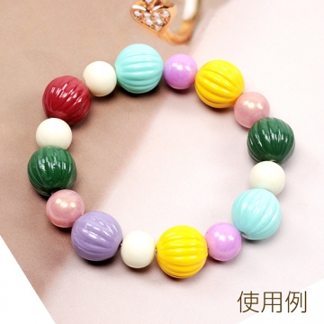 アクリルビーズ アクリル製 かぼちゃビーズ カラフル 約14mm（20ヶ）