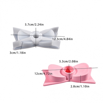 シリコンモールド レジンシリコンモールド ちょうネクタイ 燭台 約123×57×30mm（1ヶ）