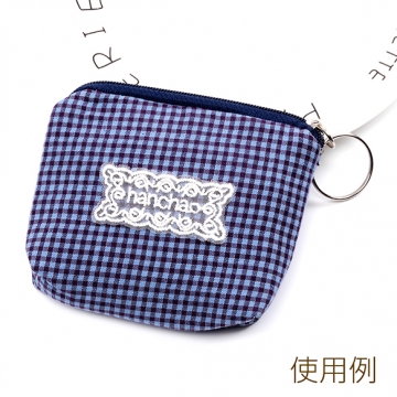 刺繍ワッペン レース生地 ラベル 服飾パーツ 貼り付けパーツ 約2×5cm（8ヶ）
