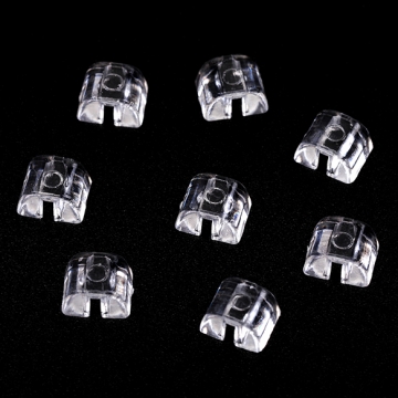 ヘアゴムパーツ プラスチック U字型 ボタン足 接続パーツ デコパーツ 貼り付けパーツ 約6×7mm（約200ヶ）