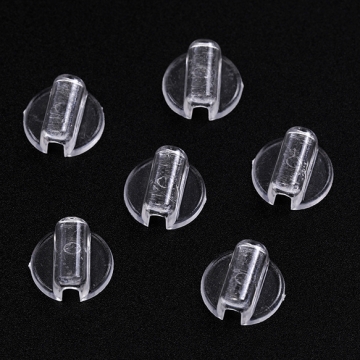 ヘアゴムパーツ プラスチック U字型 ボタン足 接続パーツ デコパーツ 貼り付けパーツ 約14mm（約100ヶ）