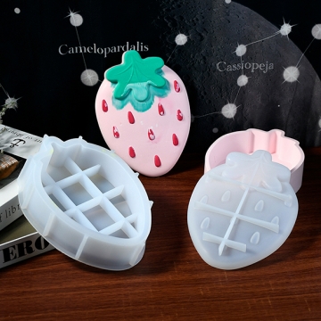シリコンモールド レジンシリコンモールド いちご 星収納ボックス（1ヶ）