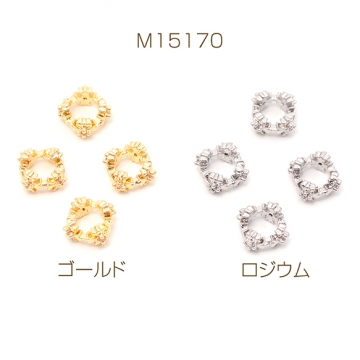 スペーサービーズ ロンデルビーズ メタルビーズ ジルコニア付き ブレスレット制作ビーズ 約4.5×8mm（4ヶ）