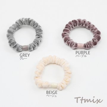 ベルベットシュシュ おしゃれ ヘアアレンジ ヘアゴム 髪飾り 髪アップ ポニーテールゴム 痛くならないヘアゴム（1個）